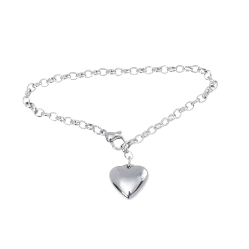 AKOOSY Graviertes Damen Armband aus Schlichtes Herz Design Damen Handkette Langlebiger Armschmuck für Alltag und Besondere Anlässe für Geburtstag und Valentinstag von AKOOSY