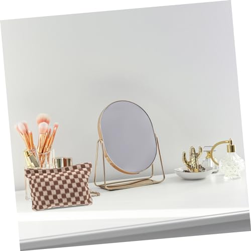 AKOOSY Große Gestrickte Kosmetiktasche mit Reißverschluss Tragbare Damen Make Up Tasche Multifunktionaler Schmink Organizer für Reisen Business und Alltag Stilvolles Karomuster Khaki von AKOOSY