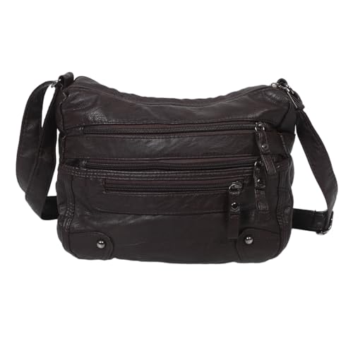 AKOOSY Große Kapazität Schultertasche Damen PU Crossbody Handtasche Verstellbarer Riemen Modisch Vielseitig Für Arbeit Einkauf Reise Alltag von AKOOSY