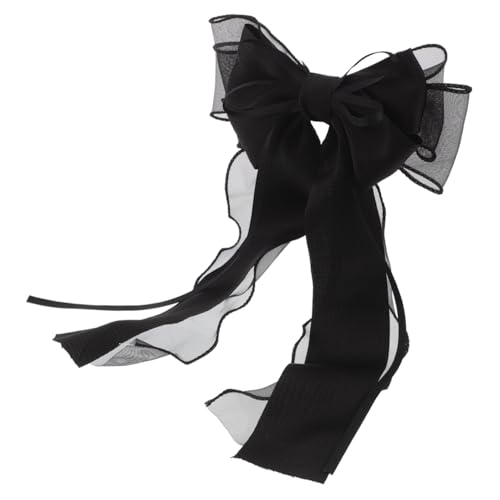 AKOOSY Schwarze Schleifen-haarspange Aus Spitze Und Netz Große Satinschleife Für Mädchen Und Frauen Gothic-haarschmuck Zum Verschenken Für Alltagskleidung Und Anlässe von AKOOSY