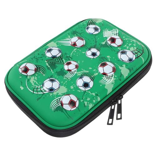 AKOOSY Großes Federmäppchen Fußball Design Multifunktionale Schreibwaren Aufbewahrungstasche mit Reißverschluss Tragbares Stifteetui für Schule und Kosmetik Robuster Organizer mit Viel von AKOOSY
