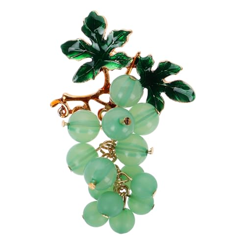 AKOOSY Grüne Trauben Brosche mit Strass Kreative Früchte Schmuck Niedlicher Ansteckpin für Cardigans Schals Pullover Langlebiges Damen Accessoire für Mode und von AKOOSY