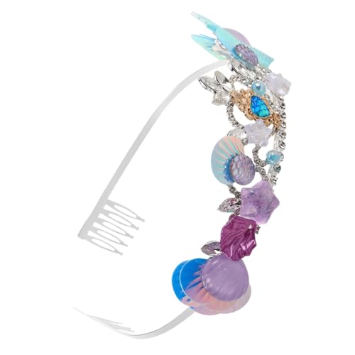 AKOOSY Haarreif mit Muschel und Fischschwanz Design Weiches Hautfreundliches Material Komfortabel für Damen und Mädchen für Partys Geburtstage Prinzessinnen Kostüm von AKOOSY