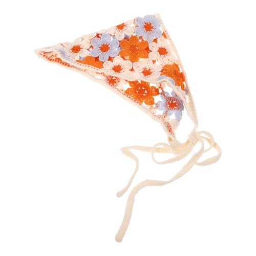 AKOOSY Häkel stirnband Damen Atmungsaktives Blumenmuster Weiches Kopftuch für Frauen Vielseitiges Haarschmuck bandana Geeignet für Alltag Yoga Outdoor aktivitäten Geschenkidee für von AKOOSY