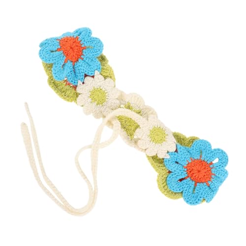 AKOOSY Häkelstirnband mit Blumen Gestrickt aus Baumwolle Modisches Damen Haarband für Vielseitigen Haarschmuck und Langlebig Geeignet für Alltag Geburtstag und Festliche Anlässe von AKOOSY