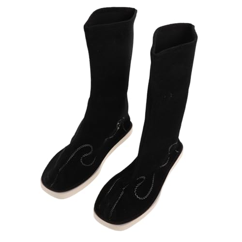 AKOOSY Han-Stiefel Herren Rutschfeste Martial Arts Boots mit Antirutschsohle für Hanfu Kostüme und Bühnenauftritte Traditionelles Chinesisches Design Schwarz von AKOOSY