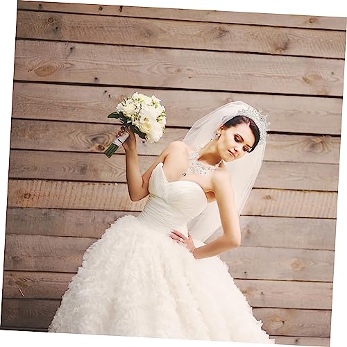 AKOOSY Handgefertigtes Braut Crystal Schmuckset Teilig mit Halskette und Ohrringen Eleganter Kopfschmuck für Hochzeit Geburtstag Party und Festliche Anlässe von AKOOSY