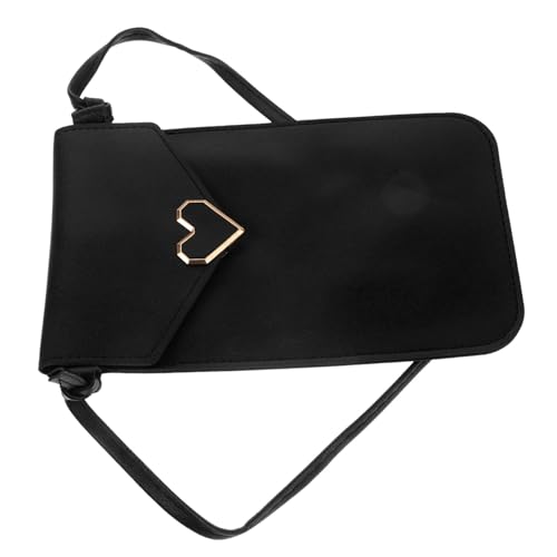 AKOOSY Handytasche Damen Crossbody Bag mit Transparentem Touchscreen Fenster PU Material Vielseitig Tragbar Modische Umhängetasche für Smartphone und Karten Schwarz von AKOOSY