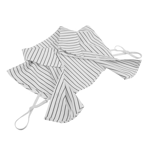 AKOOSY Gestreifter Fake-kragen Für Damen Abnehmbarer Blusenkragen Weiß Stilvoller Krageneinsatz Für Elegante Outfits Für Büro Freizeit Und Besondere Anlässe von AKOOSY