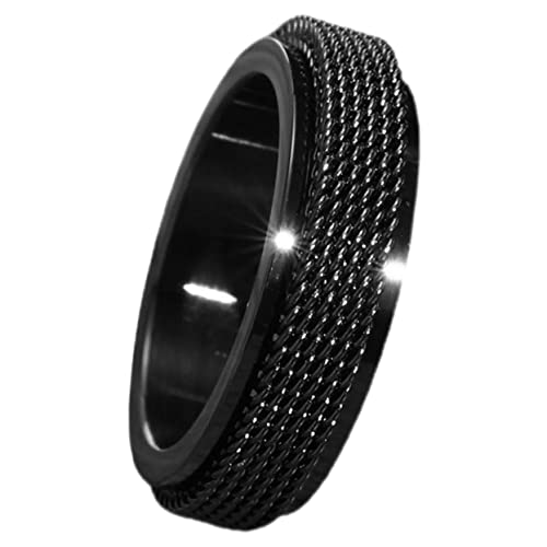 AKOOSY Edelstahl Herrenring Fidget- Statement- Für Kreative Form Einfacher Schmuck Alltag Nachtclub Cosplay Geburtstag von AKOOSY