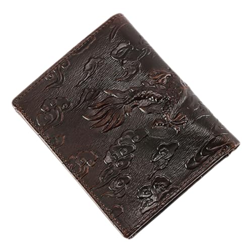 AKOOSY Herren Geldbörse Vintage mit Drachenmuster Kleine Geldbörse Hochwertigem für Reisen Täglichen Gebrauch Kompaktes Design für Karten von AKOOSY