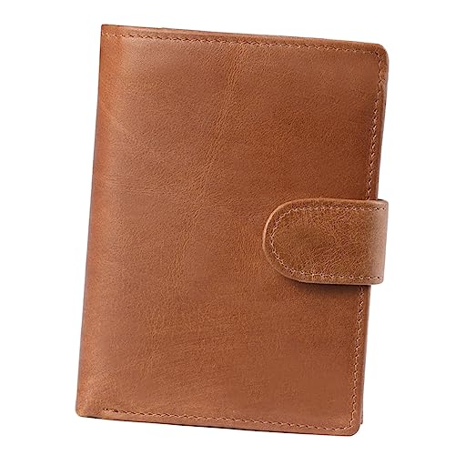 AKOOSY Herren Geldbörse aus Echtem RFID Geschützter Kartenhalter Multifunktionale Vintage Brieftasche mit Großem Fassungsvermögen Schlankes Portemonnaie für Kreditkarten und Münzen von AKOOSY