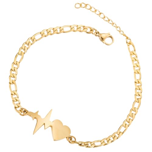 AKOOSY Herz Armband Für Damen Herzform Titanstahl Schmuck Armband Für Teenager Mädchen Geburtstagsgeschenke Für Freundin Hochzeit Feiern Party von AKOOSY
