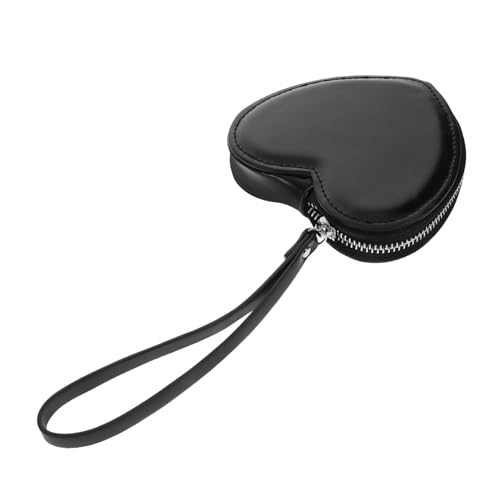 AKOOSY Herzförmige Münzgeldbörse Aus Strapazierfähigem Pu Für Mädchen Mit Fächern Für Münzen Und Karten Praktisches Armband Für Alltagsgebrauch Und Reisen von AKOOSY