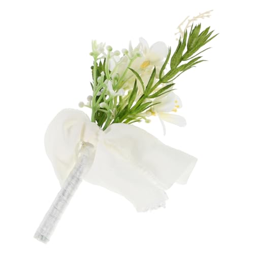 AKOOSY Hochzeits Boutonniere Pe Rosen Anstecknadel für Herren Handgefertigte Stoffbrosche Anzug Accessoires Langlebig und Komfortabel Passend für Hochzeit Abschlussfeier und Festliche von AKOOSY