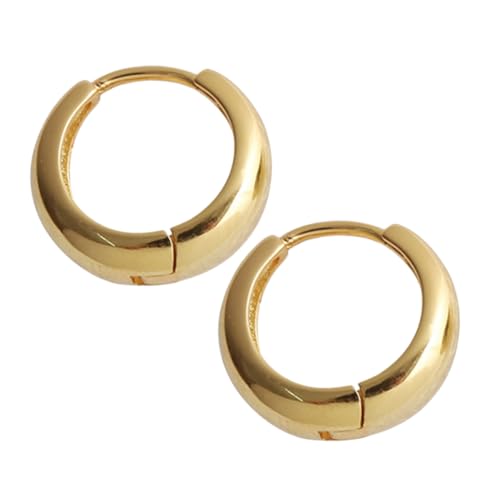 AKOOSY Hoop Ohrringe Damen Retro Creolen Goldfarben Minimalistisch Tropfenform Vintage Ohrschmuck Geschenkidee für Geburtstag Valentinstag Weihnachten von AKOOSY