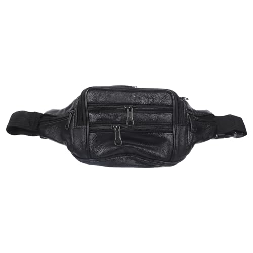 AKOOSY Gürteltasche Für Herren Brusttasche Hüfttasche Mit Reißverschluss Tragbar Für Sport Reisen Spaziergänge Schwarz von AKOOSY