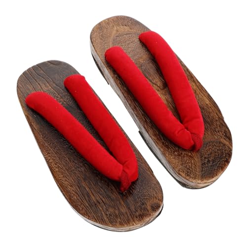 AKOOSY Japanische Herren Holzclogs Sandalen Rutschfest Langlebig Atmungsaktiv Flachsohlig Modisch für Arbeit Freizeit Shopping von AKOOSY