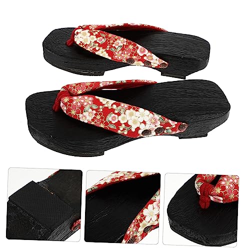 AKOOSY Japanische Holzclogs Damen Slippers Sommer Sandalen Rutsch Freizeit Pantoffeln Barfußschuhe Leicht Modisch für Strand und Alltag von AKOOSY