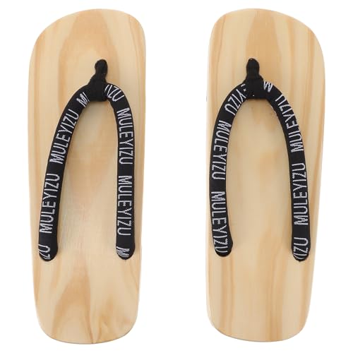 AKOOSY Japanische Traditionelle Männer geta Sandalen Flache Holzclogs Atmungsaktiv Bequem Langlebig Modisch für Alltag und Freizeit von AKOOSY