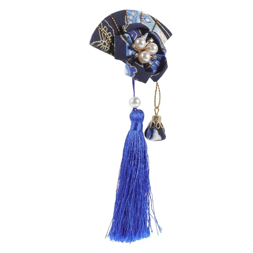 AKOOSY Japanischer Haarschmuck Clip mit Quasten Haarklammer im Fächerdesign für Damen für Hochzeiten und Besondere Anlässe von AKOOSY