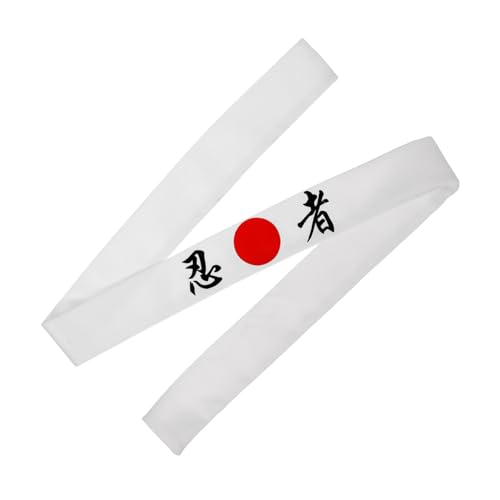 AKOOSY Japanisches Samurai Stirnband Verstellbare Hachimaki Kopfbedeckung Für Karate Und Ninja Komfortable Und Vielseitige Bandana Für Sport Und Partys von AKOOSY