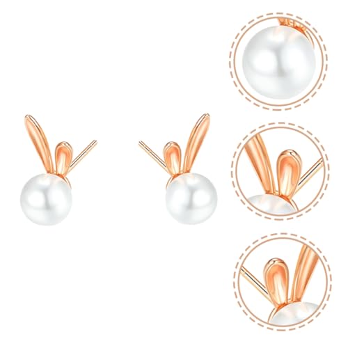 AKOOSY Kaninchen Ohrstecker Damen Perlenohrringe Leicht und Komfortabel Modisch für Party Alltag von AKOOSY