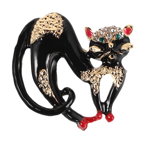 AKOOSY Katzen brosche aus Robustem Legierungs material Niedliches Design für Kleidung und Rucksäcke Modisches Accessoire für Damen bei Party Hochzeit und Business anlässen von AKOOSY