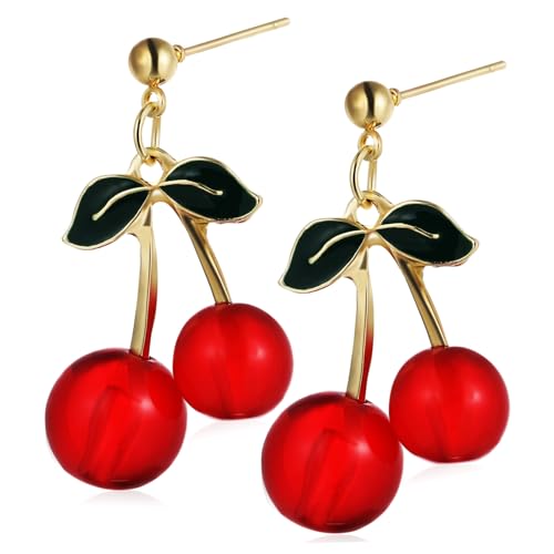 AKOOSY Ohrringe Baumelnd Obst-ohrringe Für Damen Tropfen- Frucht-schmuck Frauentaschen- Hängende Süße Frucht- von AKOOSY