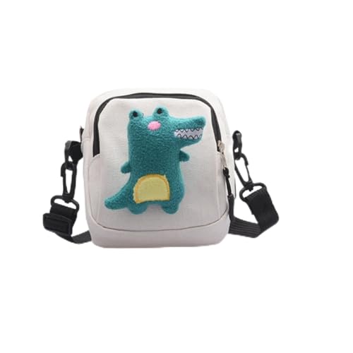 AKOOSY Kleine Canvas Umhängetasche Mit Dinosaurier Muster Mini Schultertasche Für Damen Passt Handys Und Lippenstifte Für Strand Party Shopping von AKOOSY