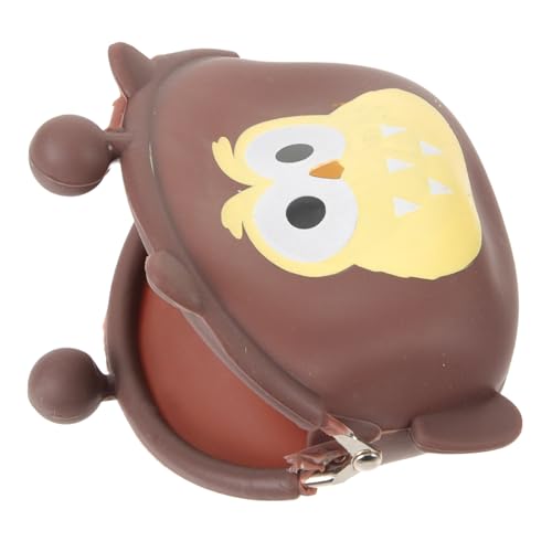 AKOOSY Kleine Cartoon Eulen Münzbörse Damen Silikon Münzbeutel Leicht Kompakt Für Alltag Shopping Mädchen von AKOOSY