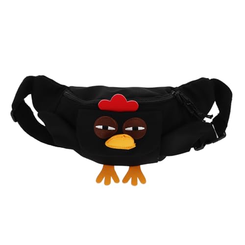 AKOOSY Kleine Damen Brusttasche mit Niedlichem Tierdesign Modische Leichte Umhängetasche für Schule und Freizeit Kompakt und Vielseitig Stylischer Fanny Pack für Mädchen Schwarz von AKOOSY