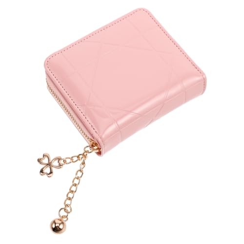 AKOOSY Kleine Geldbörse für Damen mit Reißverschluss Elegantes PU im Steppdesign Vielseitige Clutch für Reisen Süßes Portemonnaie mit Kartenfächern Münzfach von AKOOSY