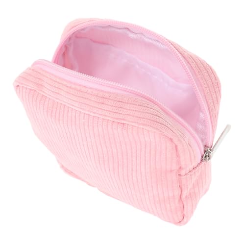 AKOOSY Kleine Quadratische Kosmetiktasche aus Weichem Multifunktionaler Make Up Organizer und Periodentasche für Damen Praktische Aufbewahrung von Münzen und Slipeinlagen Tragbar und von AKOOSY