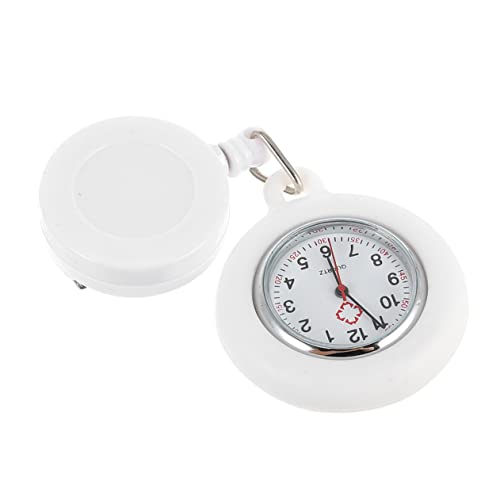 AKOOSY Krankenschwester Clip Uhr Einziehbare Taschenuhr für Pflegepersonal Ergonomisches Design Langlebig Praktisch Abnehmbarer Silikonüberzug Zeitablesung von AKOOSY