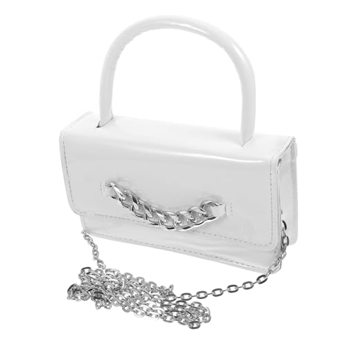 AKOOSY Kreative Damen Umhängetasche Klein mit Weißer Kette Tragbare Mini Handtasche für Alltag und Reisen Adorable Crossbody Bag mit Großem Fassungsvermögen Langlebiges Material für von AKOOSY