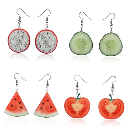 AKOOSY Kreative Tomaten Ohrhänger Damen Ohrschmuck Rote Fruchtform Leicht und Langlebig Modisch Für Alltag Party und Geschenkideen von AKOOSY