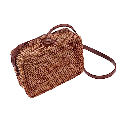 AKOOSY Kreuzkörper Umhängetasche Damen Rattan Handgewebte Schultertasche für Strand Reisen und Alltag Mini Tasche für Smartphone und Make Up AKOOSY Kreuzkörper Umhängetasche Damen Rattan Handgewebte Schultertasche für Strand Reisen und Alltag Mini Tasche für Smartphone und Make Up von AKOOSY