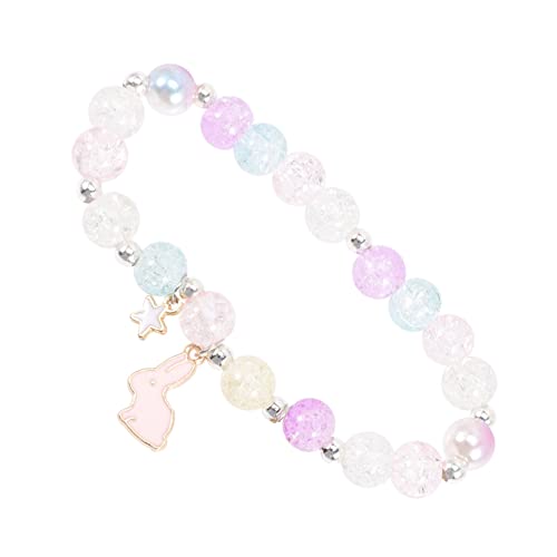 AKOOSY Hasenarmband für Mädchen Kristallperlen Armband Freundschaftsarmband für Kinder Mädchenschmuck für Neujahr Geburtstag Weihnachten von AKOOSY