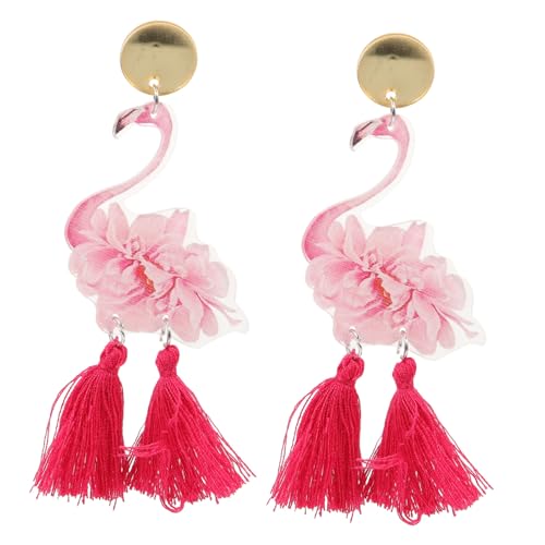 AKOOSY Leichte Damen Ohrhänger Flamingo mit Quaste Tier Schmuck Modische Langlebige Flamingo Ohrringe für Frauen Einzigartiges Design Vielseitig Kombinierbar AKOOSY Leichte Damen Ohrhänger Flamingo mit Quaste Tier Schmuck Modische Langlebige Flamingo Ohrringe für Frauen Einzigartiges Design Vielseitig Kombinierbar von AKOOSY