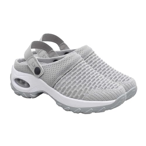 AKOOSY Leichte Damen Sandalen Atmungsaktiv Rutschfest Mesh Sommerhalbschuhe Angenehm Modisch Luftdurchlässig Flexibel für Freizeit Alltag und Reisen von AKOOSY