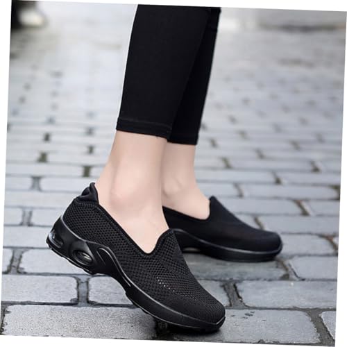AKOOSY Leichte Damen Sneaker mit Atmungsaktivem Mesh rutschfeste Sohlen Stoßdämpfende Luftpolster Flexibel und Angenehm für Alltag Sport und Reisen Schnelles Ausziehen für Walking und von AKOOSY