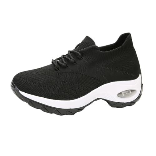 AKOOSY Leichte Damen Sportschuhe mit Atmungsaktivem Mesh Stoßdämpfender Luftpolstersohle rutschfest und Flexibel Modische Freizeitsneaker für Frühling und Herbst Komfortabel für Langes von AKOOSY