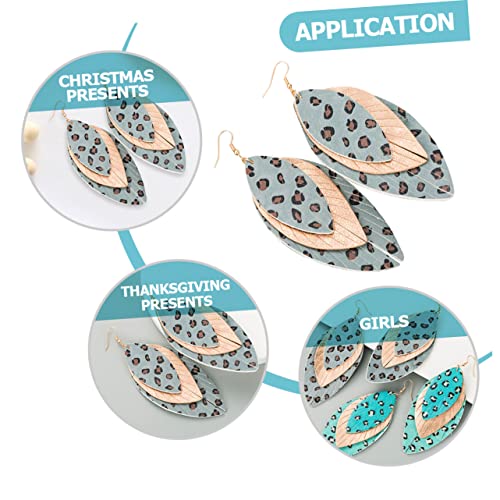 AKOOSY Leopardenmuster Ohrringe Damen Mehrschichtige Ohrhänger Boho Stil Leicht Tragbar Modischer Schmuck Für Alltag Party AKOOSY Leopardenmuster Ohrringe Damen Mehrschichtige Ohrhänger Boho Stil Leicht Tragbar Modischer Schmuck Für Alltag Party von AKOOSY