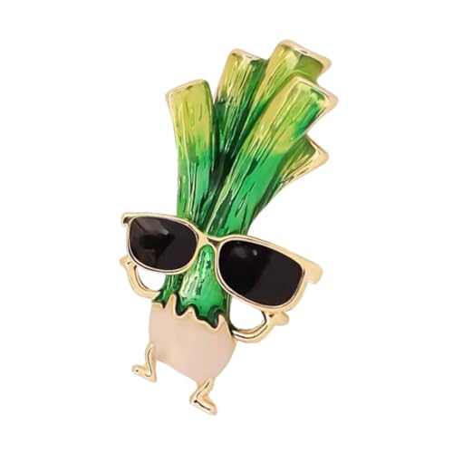 AKOOSY Lustige Metallbrosche Gemüse Anstecknadel Scallions Pin für Kleidung Pullover Schals und Hüte Kreative Karottenbrosche als Modisches Accessoire für Damen und Herren von AKOOSY