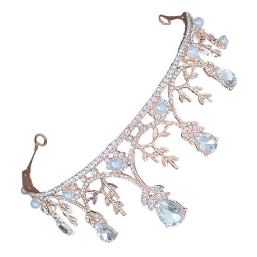 AKOOSY Luxuriöse Braut Haarkrone Strassbesetzt Hochzeit Tiara für Damen Prinzessin Party Festliche Kronendekoration für Braut und Brautjungfern von AKOOSY