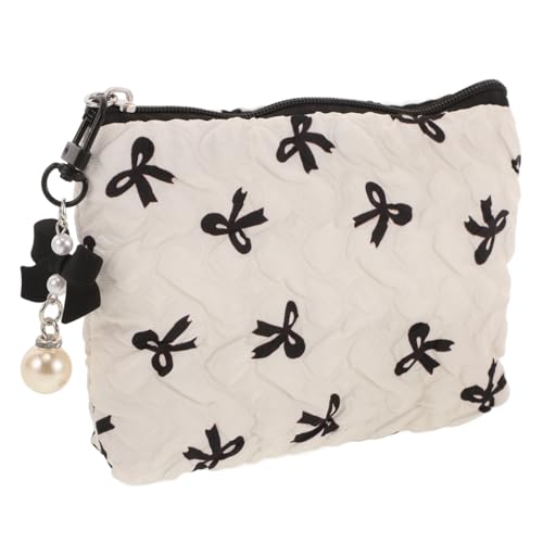 AKOOSY Luxuriöse Kosmetiktasche mit Schleifendetail Kleine Multifunktionale Make Up Tasche für Damen Robuster Reise Kulturbeutel Langlebiger Make Up Organizer Stilvoller Tragbarer AKOOSY Luxuriöse Kosmetiktasche mit Schleifendetail Kleine Multifunktionale Make Up Tasche für Damen Robuster Reise Kulturbeutel Langlebiger Make Up Organizer Stilvoller Tragbarer von AKOOSY
