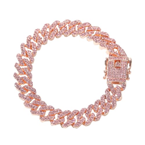 AKOOSY Männer Armband aus Langlebiger Legierung Schlichtes Rosa Gold Link Design Modisches Tägliches Accessoire Einzigartiges Geschenk für Geburtstage und Festivals von AKOOSY