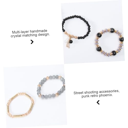 AKOOSY Mehrlagiges Damenarmband mit Quaste Handgefertigtes Armband Modisches Schmuckstück für Auftritte Langlebig und Vielseitig Kombinierbar von AKOOSY