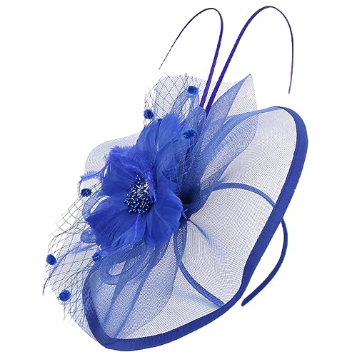 AKOOSY Mesh-yarn Fascinator Mit Clip Und Haarreifen Für Hochzeiten Teepartys Und Cocktail-events Elegantes Flapper-accessoire Königlichem Für Damen von AKOOSY